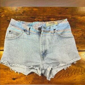 Wrangler Women's Light Blue Denim Athletic Shorts